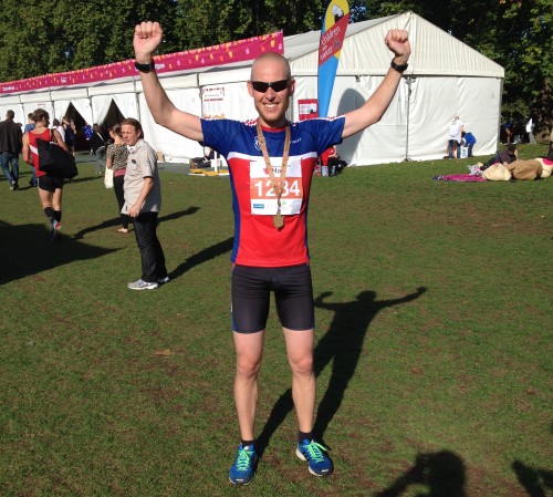 Runar Sæther for Sportsklubben Rye i Royal Parks Foundation Half Marathon